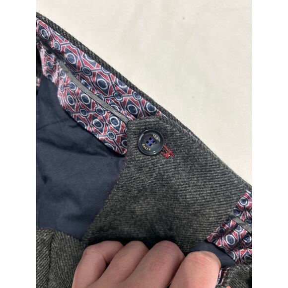 Ted Baker Wool Blend Dark Gray Slacks Pants Men's Size 34 regular - Picture 4 of 11